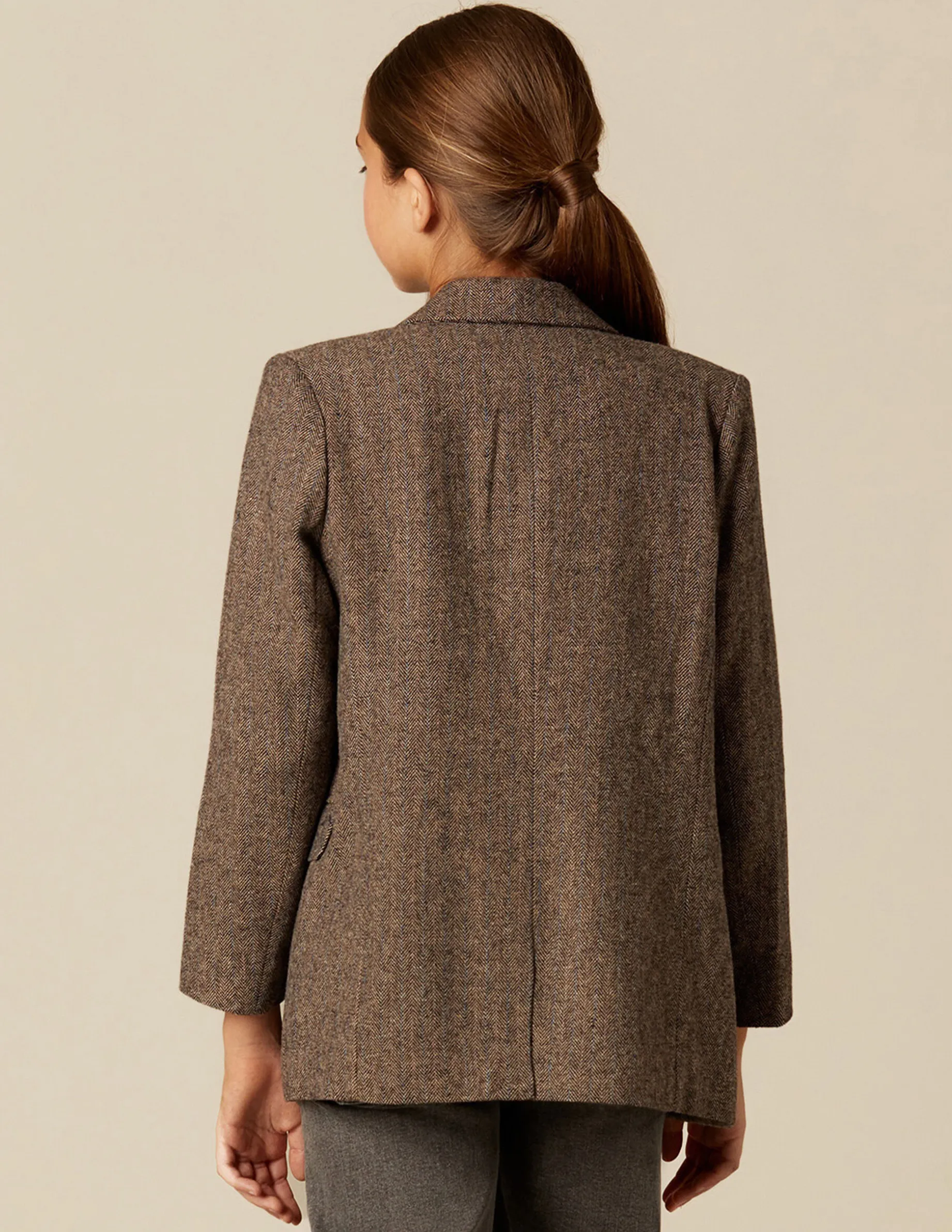 Hot NÍCOLI BLAZER ESPIGA MARRÓN RY AZUL Marrones