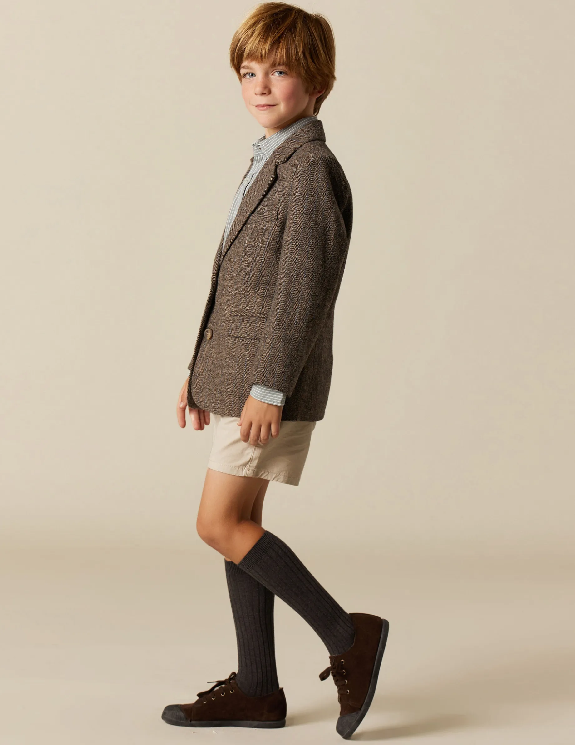 Cheap NÍCOLI BLAZER ESPIGA MARRÓN RY AZUL Marrones