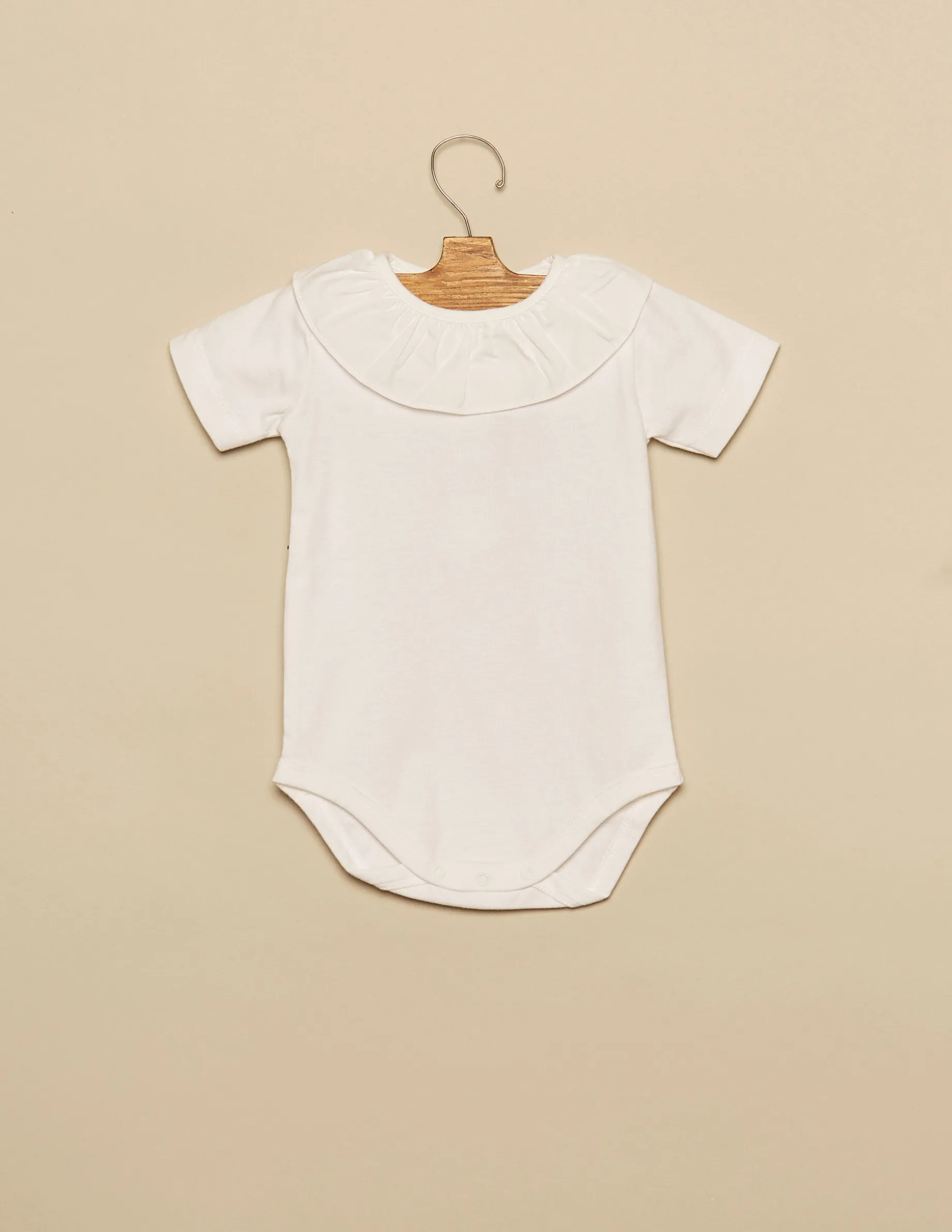 Clearance NÍCOLI Body cuello volante blanco Blancos