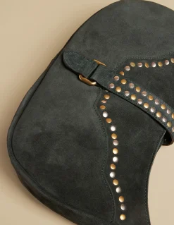 Best Sale NÍCOLI BOLSO TACHAS SERRAJE VERDE Verdesoscuros