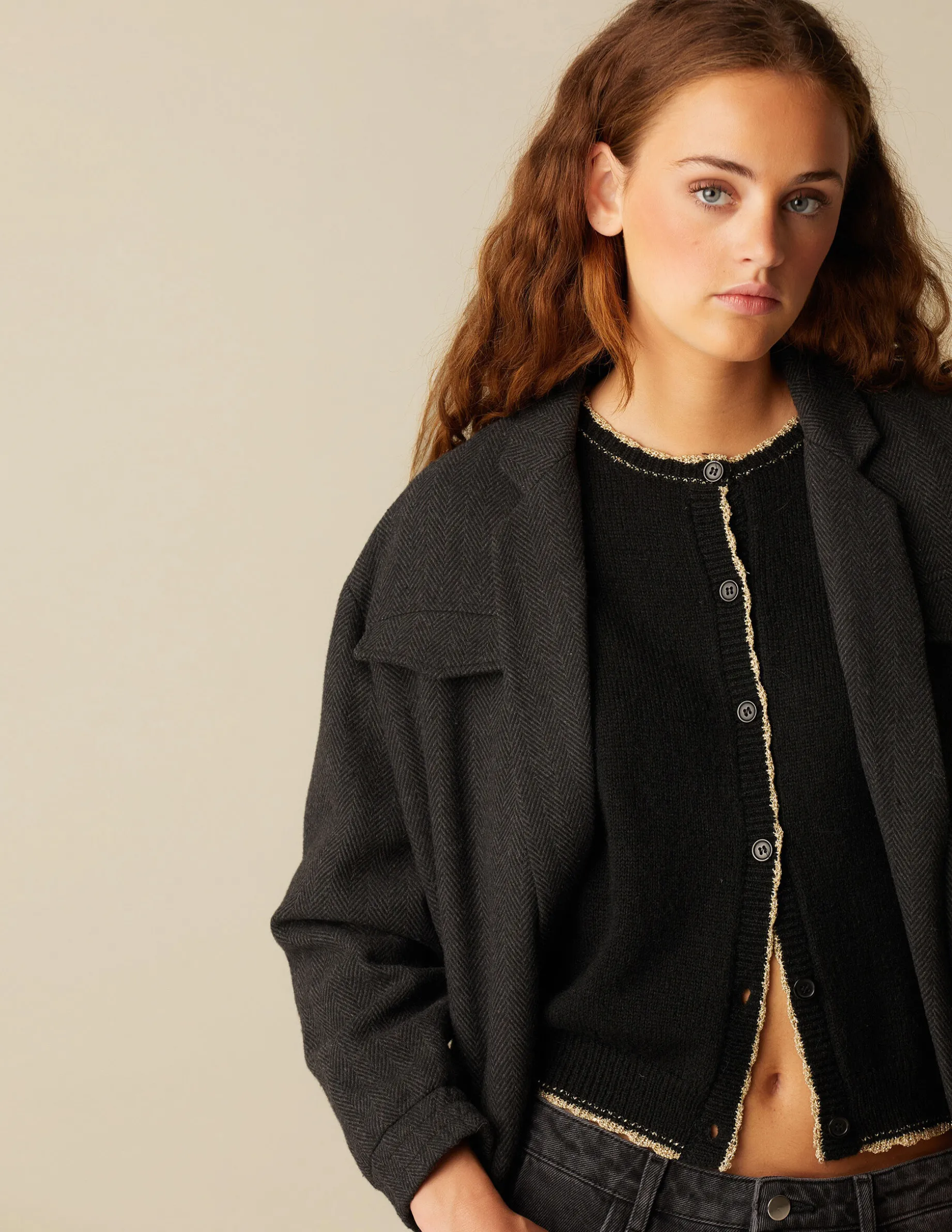 Cheap NÍCOLI BOMBER ESPIGA Grisesantracitas