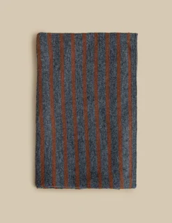 Shop NÍCOLI BUFANDA PUNTO RAYAS MARRÓN/MARENGO Marrones