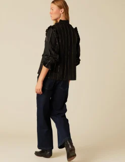 Clearance NÍCOLI CAMISA ANTRACITA LUREX Negros