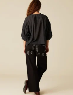 Fashion NÍCOLI CAMISA ANTRACITA RÚSTICA Grisesantracitas