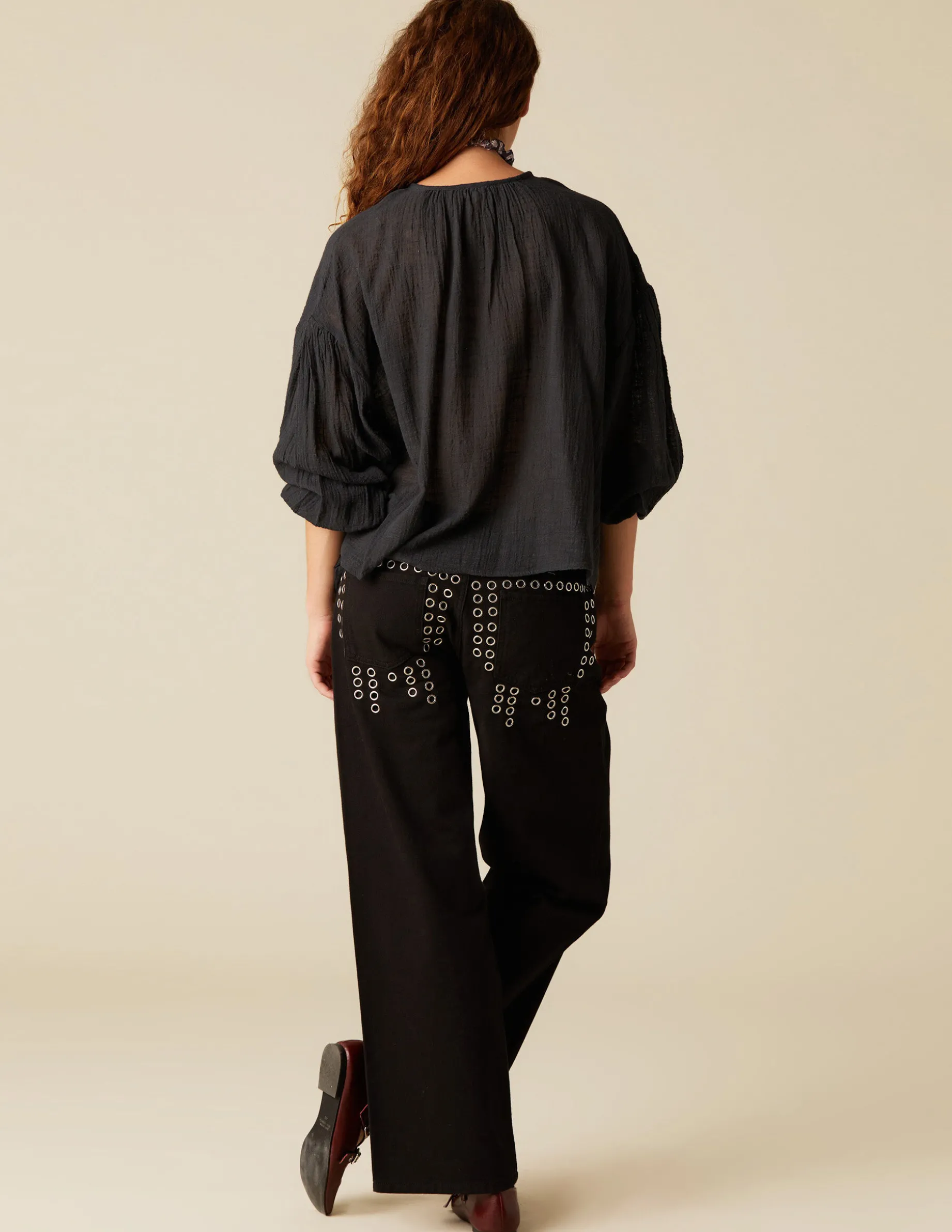 Fashion NÍCOLI CAMISA ANTRACITA RÚSTICA Grisesantracitas