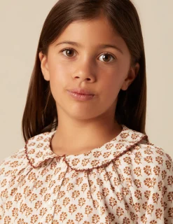 Discount NÍCOLI CAMISA CRUDA FLOR MARRÓN Crudos