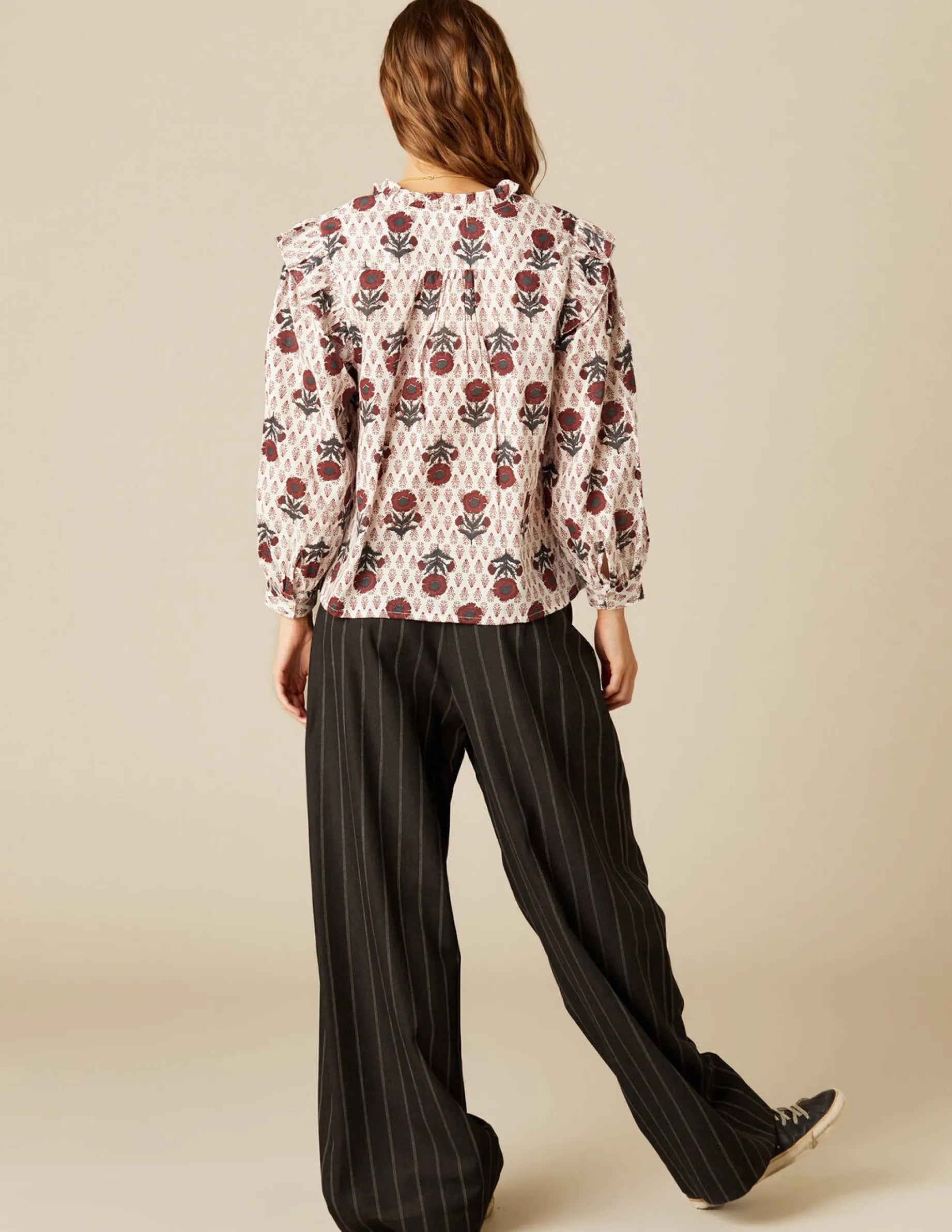 Discount NÍCOLI CAMISA FLOR BUTI OCRE Rojos