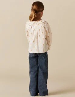 Fashion NÍCOLI CAMISA FLOR PEQUEÑA Granate