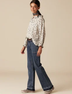 Best NÍCOLI CAMISA FLOR PESPUNTE AZUL Azules