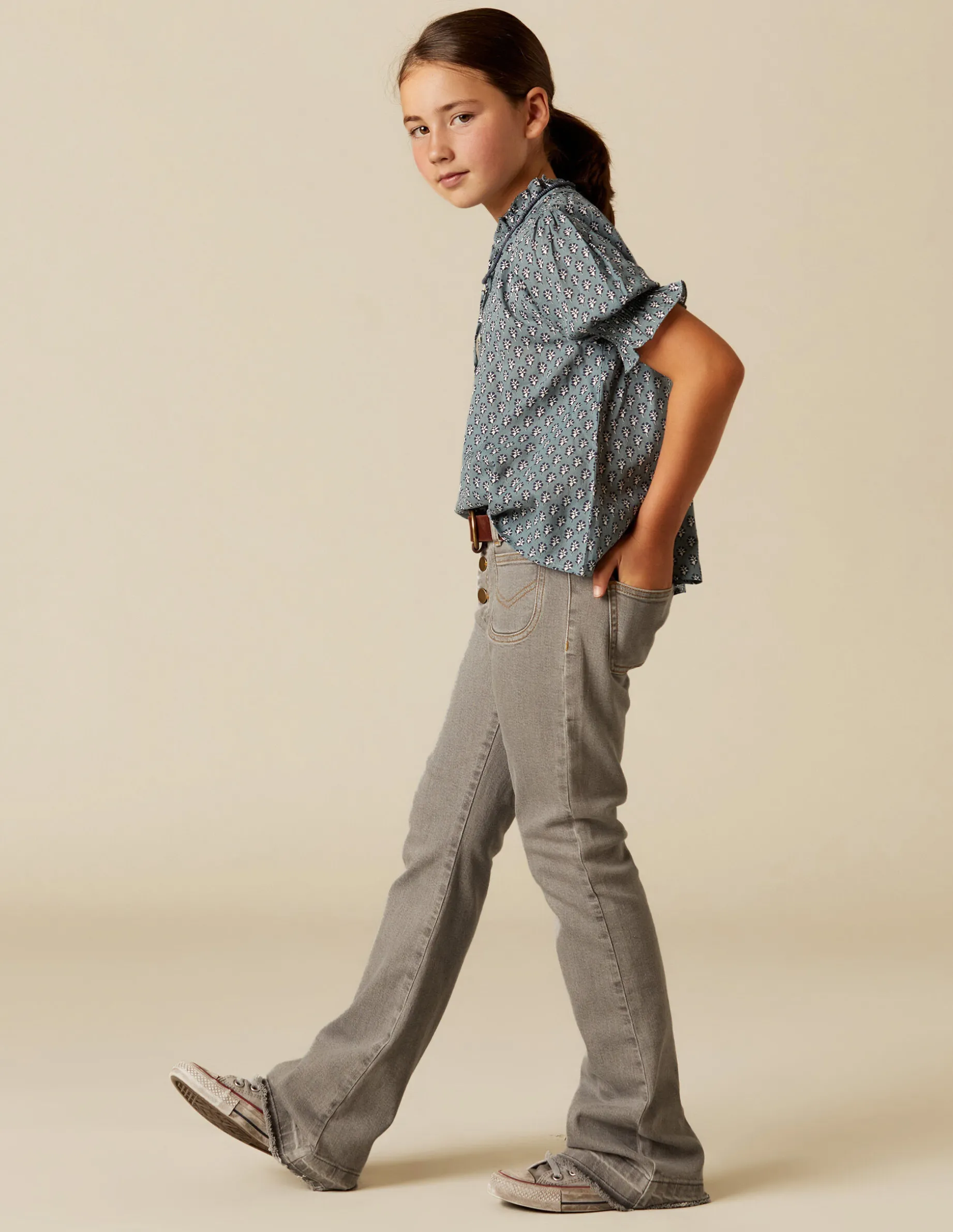 New NÍCOLI CAMISA FLOR RAMITO AZUL Azules