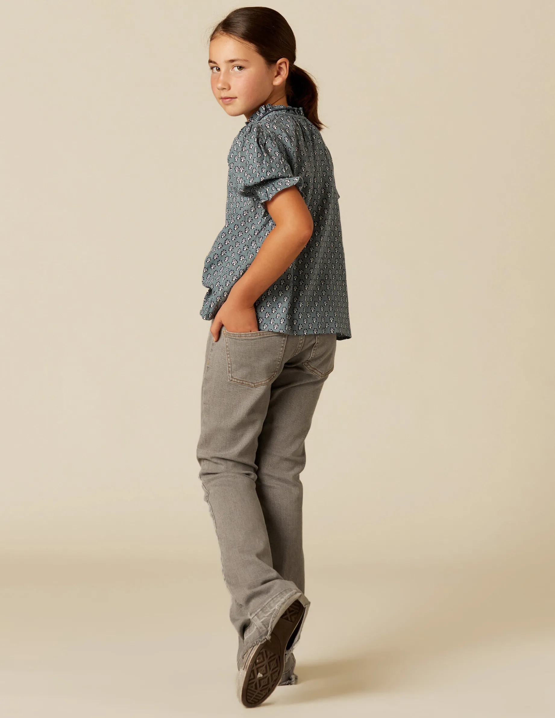 New NÍCOLI CAMISA FLOR RAMITO AZUL Azules