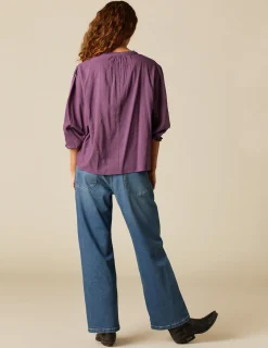 Discount NÍCOLI CAMISA MORA BORDADO FLOR Morados