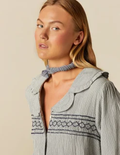 Best Sale NÍCOLI CAMISA RAYA AZUL NIDOS Azulesclaros