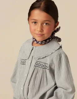 Shop NÍCOLI CAMISA RAYA AZUL NIDOS Azulesclaros