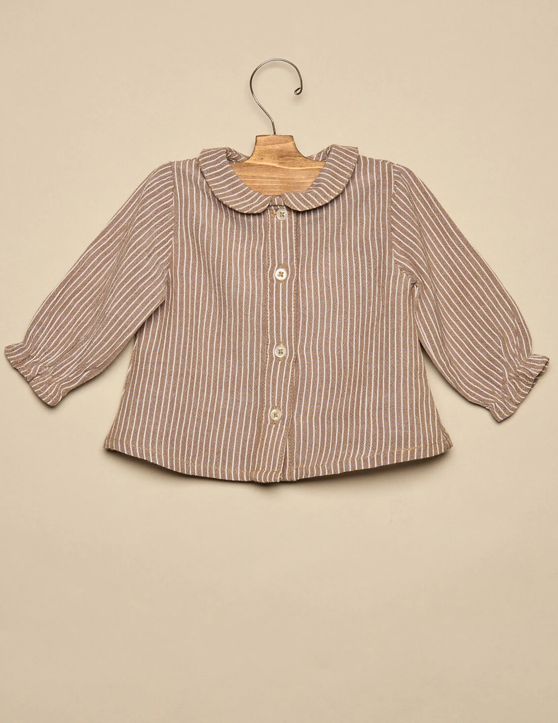 New NÍCOLI CAMISA RAYA MARRÓN Marrónclaro