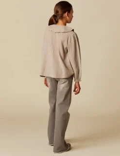 Clearance NÍCOLI CAMISA RAYA MARRÓN NIDOS Grises