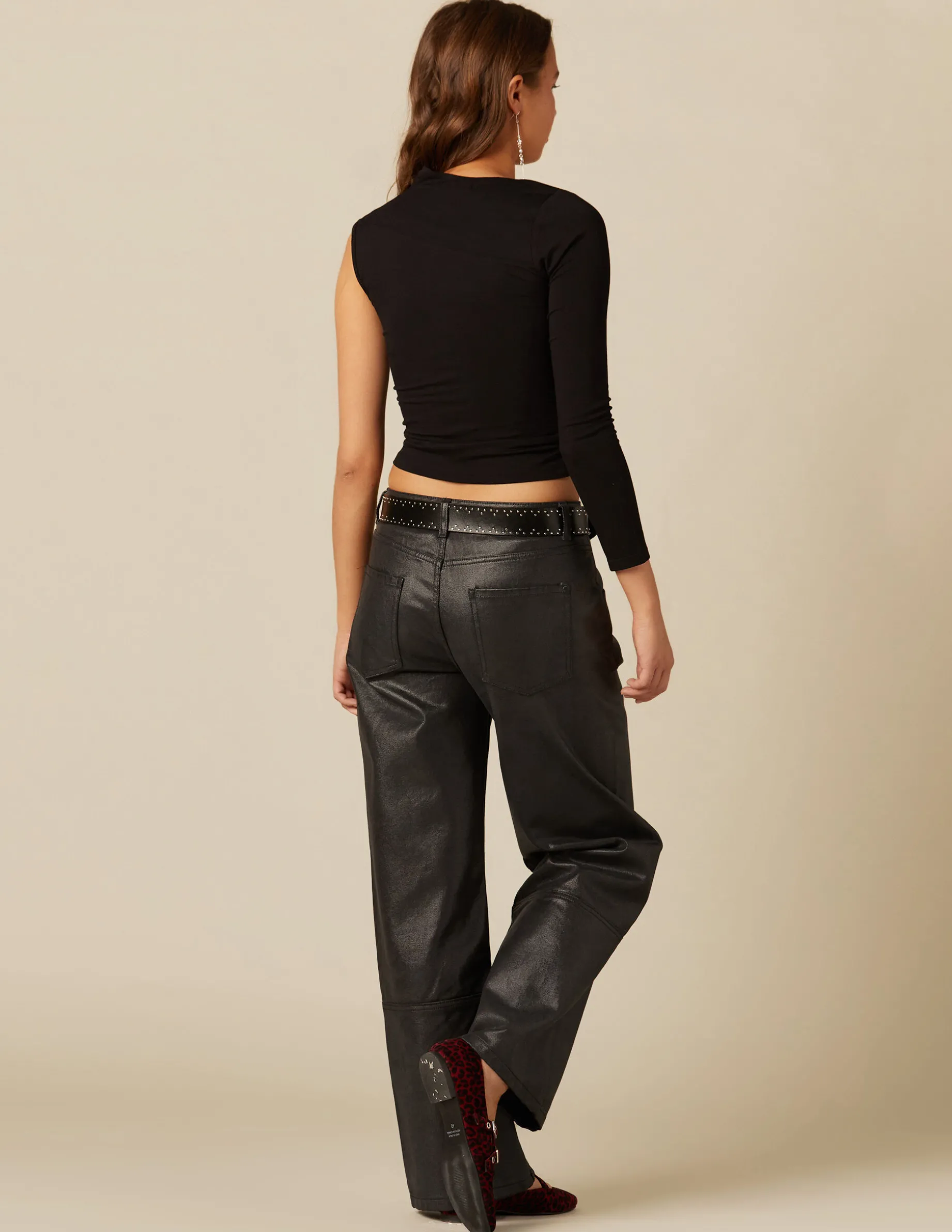 Store NÍCOLI CAMISETA ASIMéTRICA NEGRA Negros