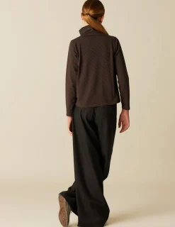 Fashion NÍCOLI CAMISETA SOLIDARIA CUELLO VUELTO RAYA MARRÓN Marrones