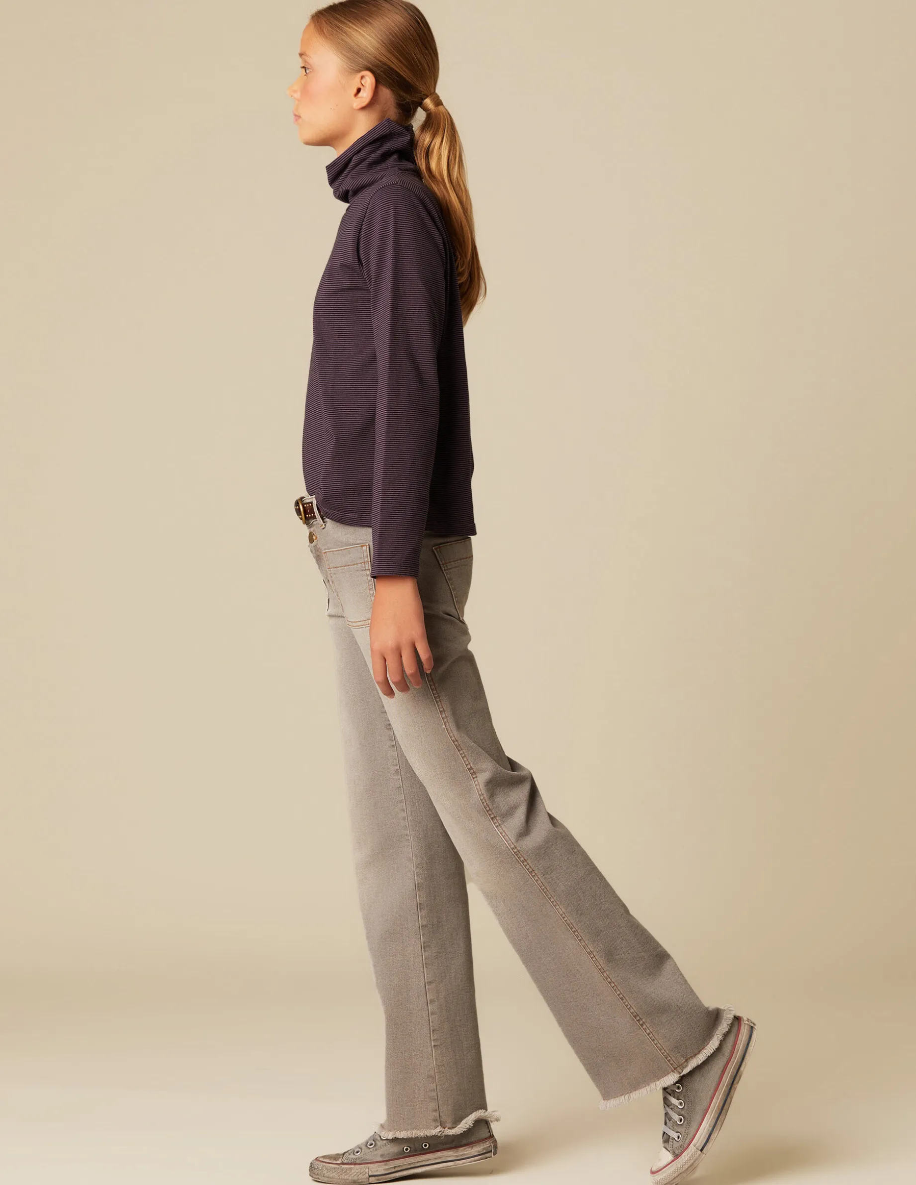 Online NÍCOLI CAMISETA SOLIDARIA CUELLO VUELTO RAYA MORA Morados