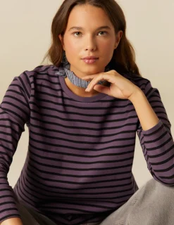 Shop NÍCOLI CAMISETA SOLIDARIA RAYAS MORA Morados