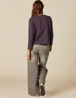 Shop NÍCOLI CAMISETA SOLIDARIA RAYAS MORA Morados