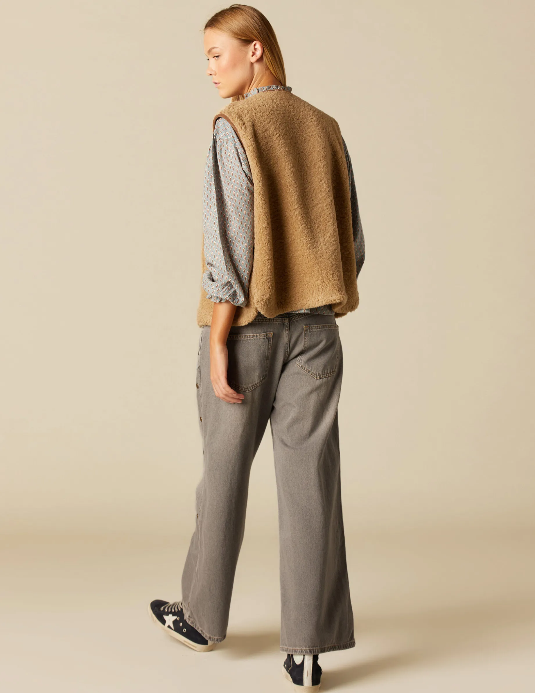 Outlet NÍCOLI CHALECO BORREGO Marrones