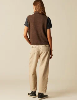 Flash Sale NÍCOLI CHALECO CUELLO VUELTO MARRÓN Marrones