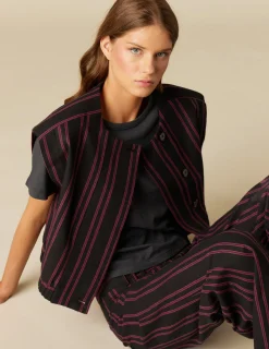 Cheap NÍCOLI CHALECO NEGRO RAYA Mora