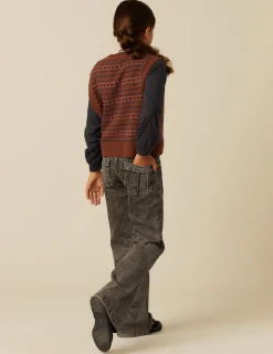 Shop NÍCOLI CHALECO PUNTO MULTICOLOR Marrones