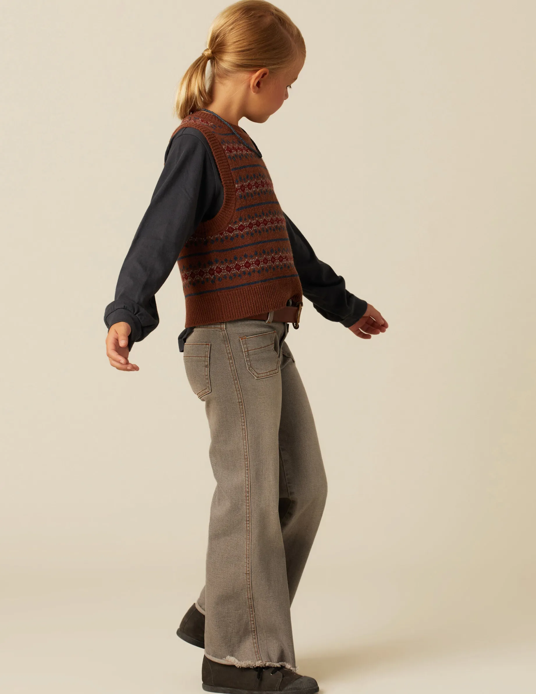 Best Sale NÍCOLI CHALECO PUNTO MULTICOLOR Marrones