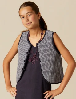 Shop NÍCOLI CHALECO RAYA AZUL LUREX Azulvaquero