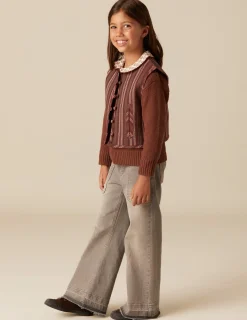 Fashion NÍCOLI CHALECO RAYA MARRÓN Marrones