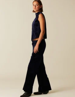 Cheap NÍCOLI CHALECO TERCIOPELO AZUL Azulesoscuros