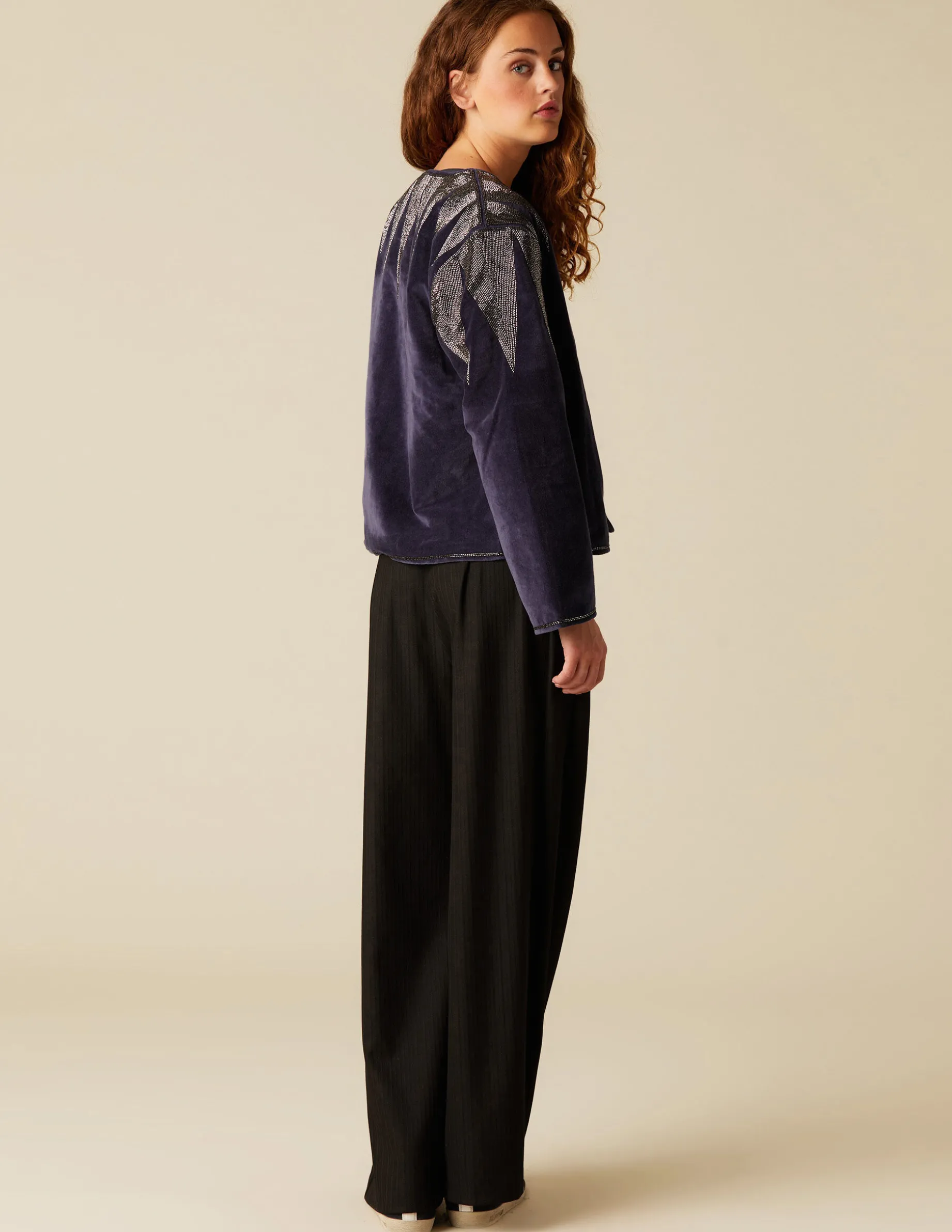 Cheap NÍCOLI CHAQUETA BEADS TERCIOPELO