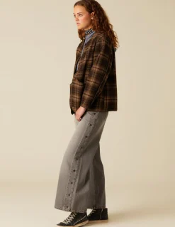 Cheap NÍCOLI CHAQUETÓN CUADROS Marrones