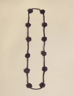 Fashion NÍCOLI COLLAR FLOR PUNTO MORA Morados