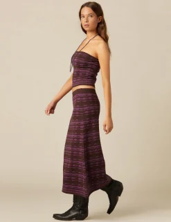 Store NÍCOLI FALDA BICOLOR MARRÓN Y Mora