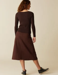 Best Sale NÍCOLI FALDA CRUCE BOLSILLOS MARRÓN Marrones