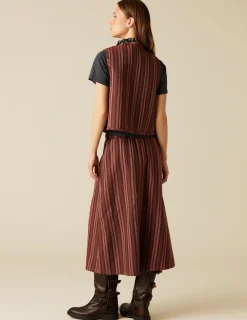 Outlet NÍCOLI FALDA RAYA MARRÓN Marrones