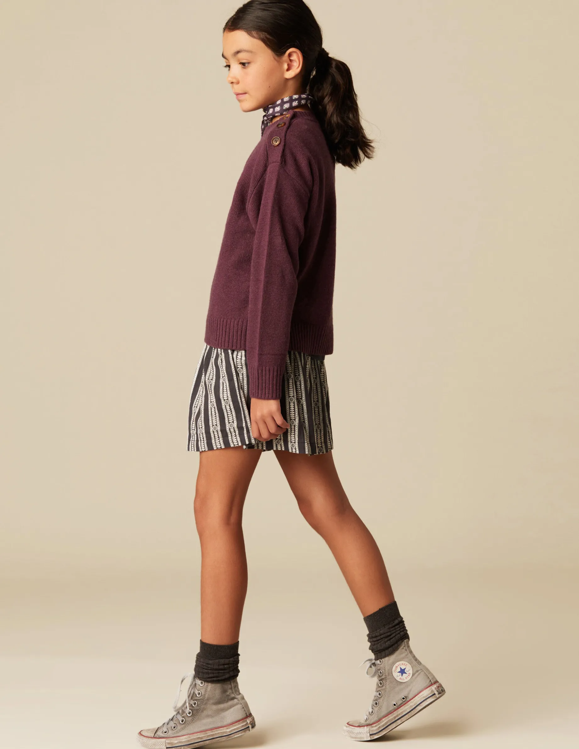 Best NÍCOLI FALDA VINTAGE PRINT Grisesantracitas