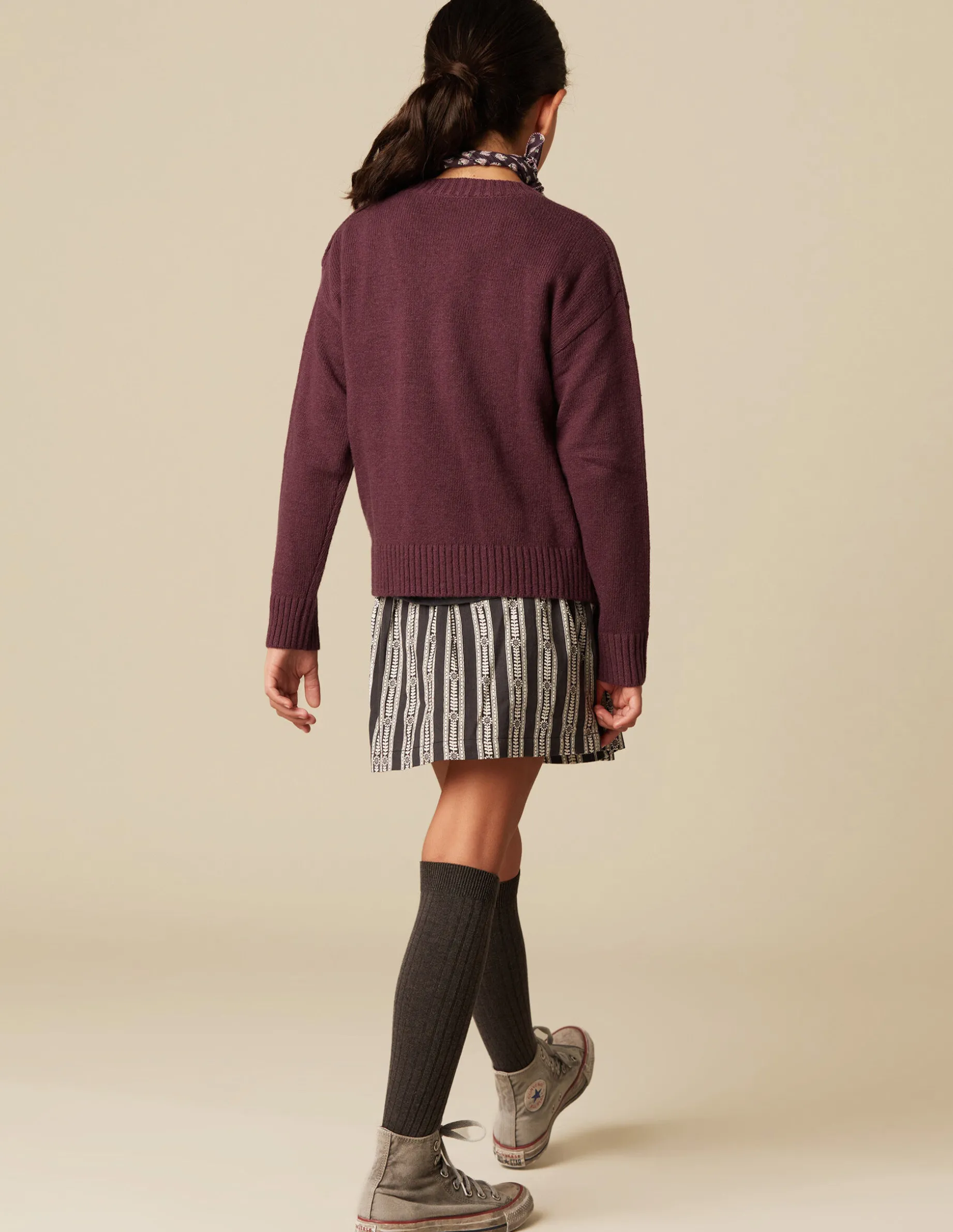 Best NÍCOLI FALDA VINTAGE PRINT Grisesantracitas