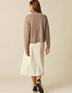 Store NÍCOLI JERSEY ABERTURAS LATERALES MARRÓN JASPEADO Marrones