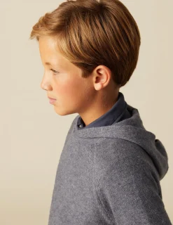 Online NÍCOLI JERSEY AZUL JASPEADO CAPUCHA Azules