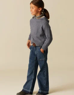 Shop NÍCOLI JERSEY AZUL JASPEADO CAPUCHA Azules