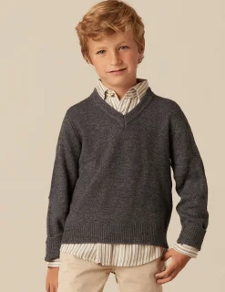 New NÍCOLI JERSEY CUELLO PICO GRIS Grises