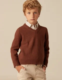 Best Sale NÍCOLI JERSEY CUELLO PICO MARRÓN Marrones