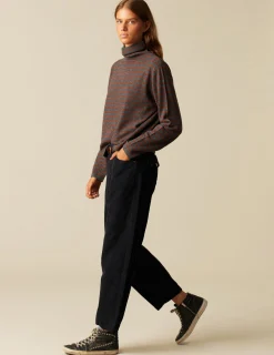 Online NÍCOLI JERSEY CUELLO VUELTO RAYAS MARRÓN/MARENGO Marrones