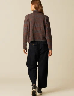 Online NÍCOLI JERSEY CUELLO VUELTO RAYAS MARRÓN/MARENGO Marrones