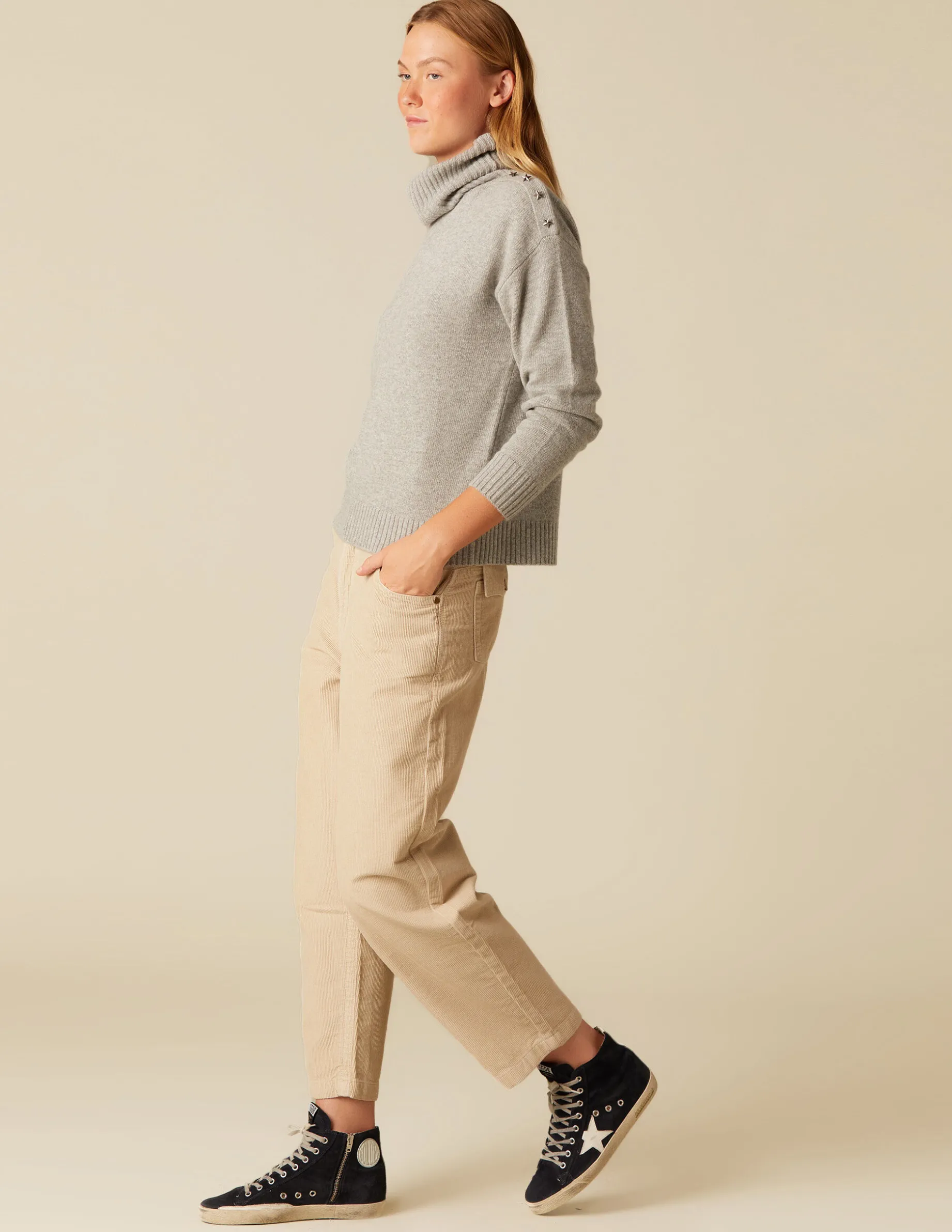 Online NÍCOLI JERSEY GRIS BOTONES ESTRELLAS Grises