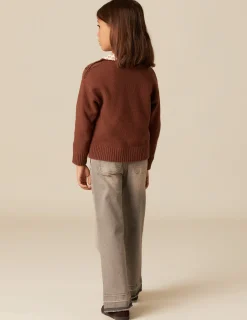 Shop NÍCOLI JERSEY PUNTO BOTONES MARRON Marrones